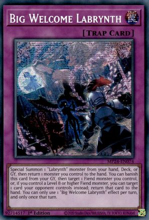 Big Welcome Labrynth [MP24-EN074] Prismatic Secret Rare - Trinity Hobby
