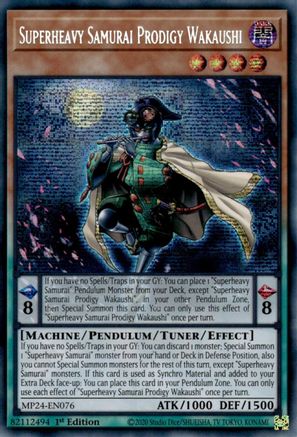 Superheavy Samurai Prodigy Wakaushi [MP24-EN075] Prismatic Secret Rare - Trinity Hobby