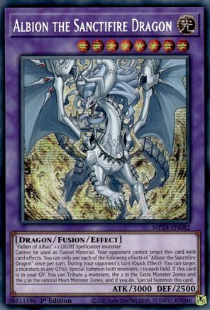 Albion the Sanctifire Dragon [MP24-EN082] Prismatic Secret Rare - Trinity Hobby