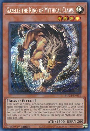 Gazelle the King of Mythical Claws [MP24-EN091] Prismatic Secret Rare - Trinity Hobby