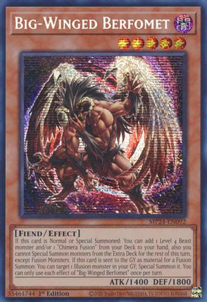 Big-Winged Berfomet [MP24-EN092] Prismatic Secret Rare - Trinity Hobby