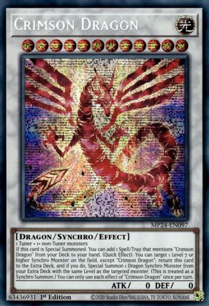 Crimson Dragon (card) [MP24-EN097] Prismatic Secret Rare - Trinity Hobby