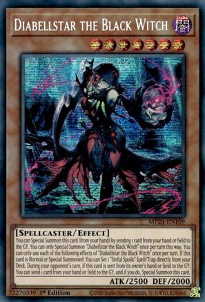 Diabellstar the Black Witch [MP24-EN109] Prismatic Secret Rare - Trinity Hobby