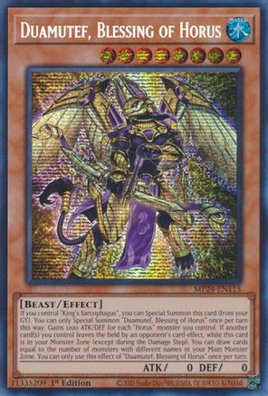 Duamutef, Blessing of Horus [MP24-EN115] Prismatic Secret Rare - Trinity Hobby