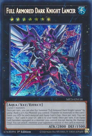 Full Armored Dark Knight Lancer [MP24-EN118] Prismatic Secret Rare - Trinity Hobby