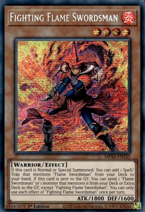 Fighting Flame Swordsman [MP24-EN132] Prismatic Secret Rare - Trinity Hobby