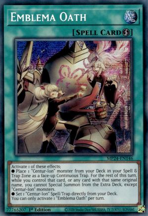 Emblema Oath [MP24-EN146] Prismatic Secret Rare - Trinity Hobby