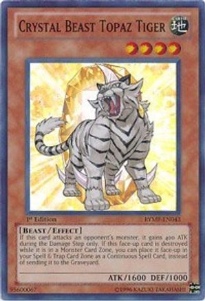 Crystal Beast Topaz Tiger [RYMP-EN043] Super Rare - Trinity Hobby
