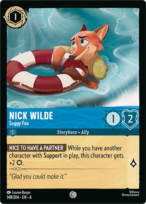 Nick Wilde - Soggy Fox (148/204) [Azurite Sea] - Trinity Hobby