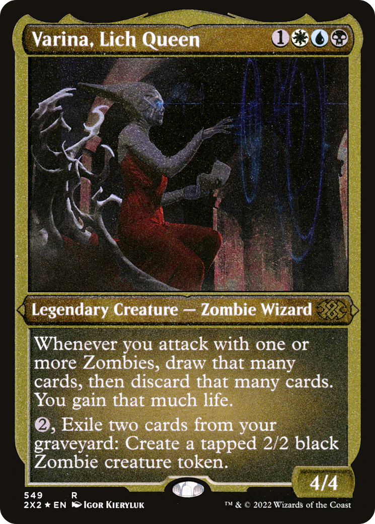 Varina, Lich Queen (Foil Etched)  [Foil]  (2X2-549) - [Double Masters 2022] - Trinity Hobby