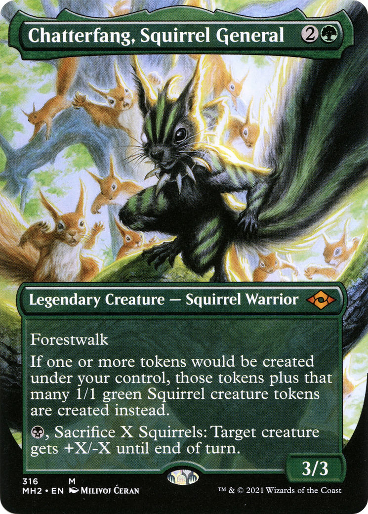 Chatterfang, Squirrel General (Borderless Alternate Art) [Modern Horizons 2] - Trinity Hobby