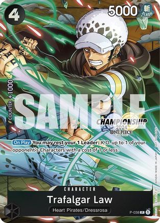 Trafalgar Law - P-038 (CS 2024 Event Pack Finalist) (P-038) - [One Piece Promotion Cards] Foil - Trinity Hobby