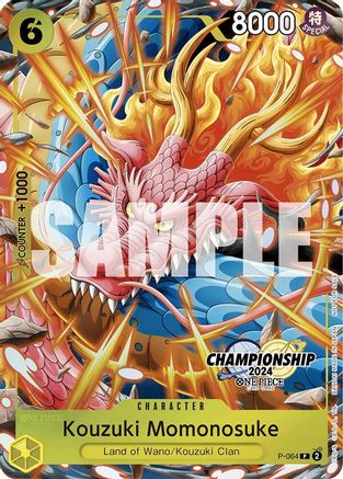 Kouzuki Momonosuke (CS 2024 Event Pack Finalist) (P-064) - [One Piece Promotion Cards] Foil - Trinity Hobby
