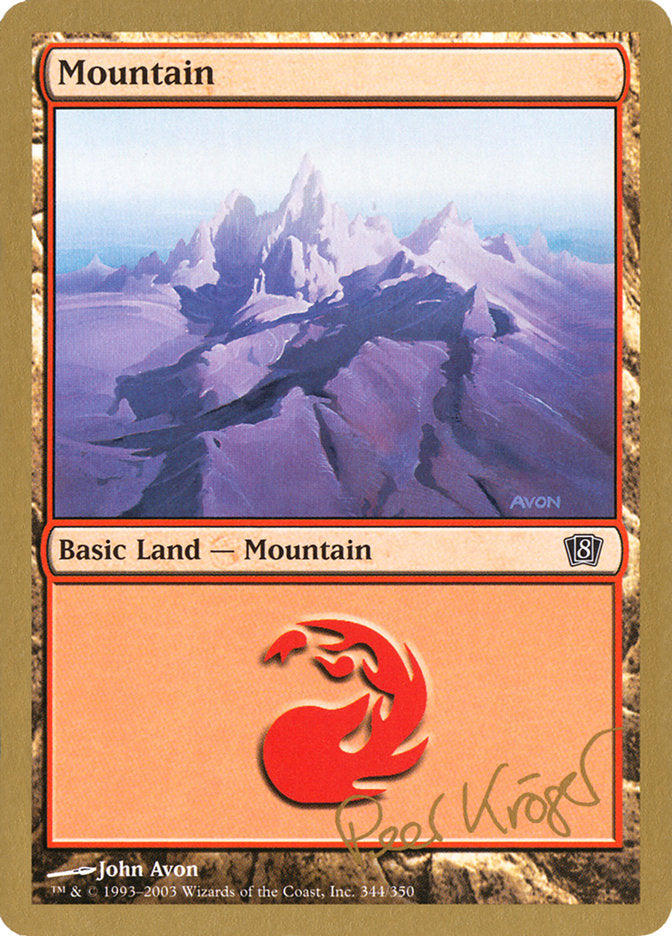 Mountain (344) (Peer Kroger) [World Championship Decks 2003] - Trinity Hobby