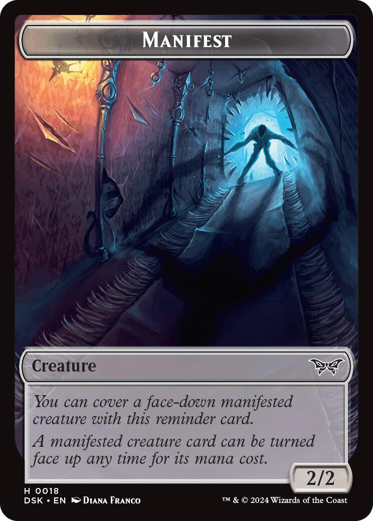 Insect (0005) // Manifest Double-Sided Token [Duskmourn: House of Horror Tokens] - Trinity Hobby