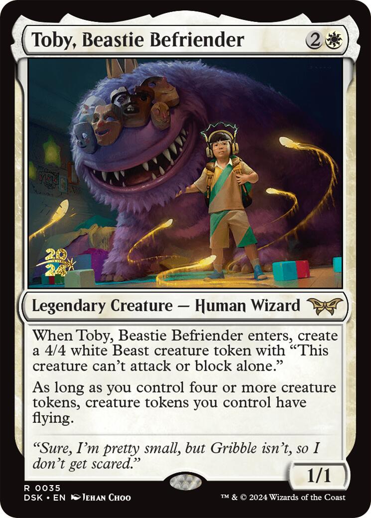Toby, Beastie Befriender [Duskmourn: House of Horror Prerelease Promos] - Trinity Hobby