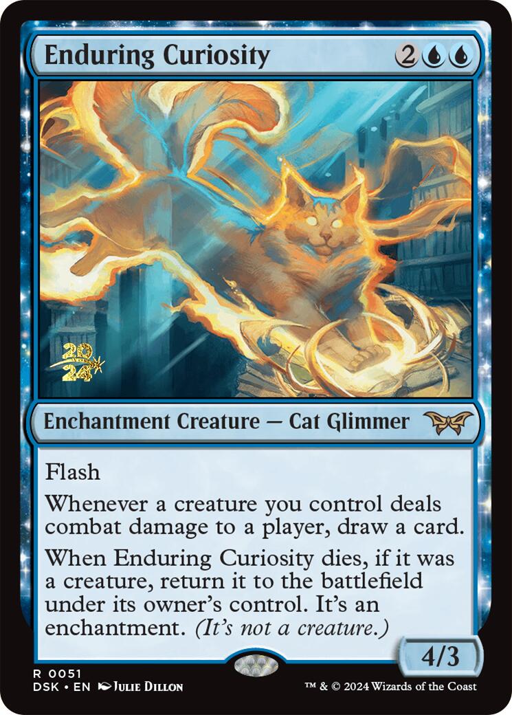 Enduring Curiosity [Duskmourn: House of Horror Prerelease Promos] - Trinity Hobby