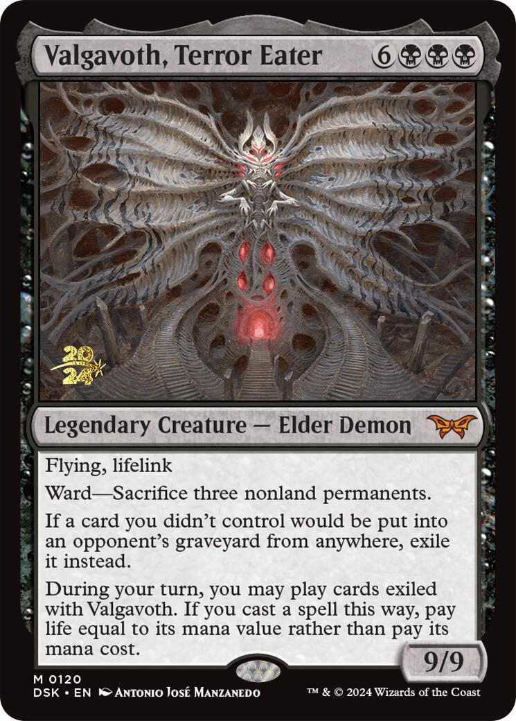 Valgavoth, Terror Eater [Duskmourn: House of Horror Prerelease Promos] - Trinity Hobby