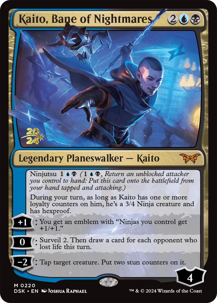 Kaito, Bane of Nightmares [Duskmourn: House of Horror Prerelease Promos] - Trinity Hobby