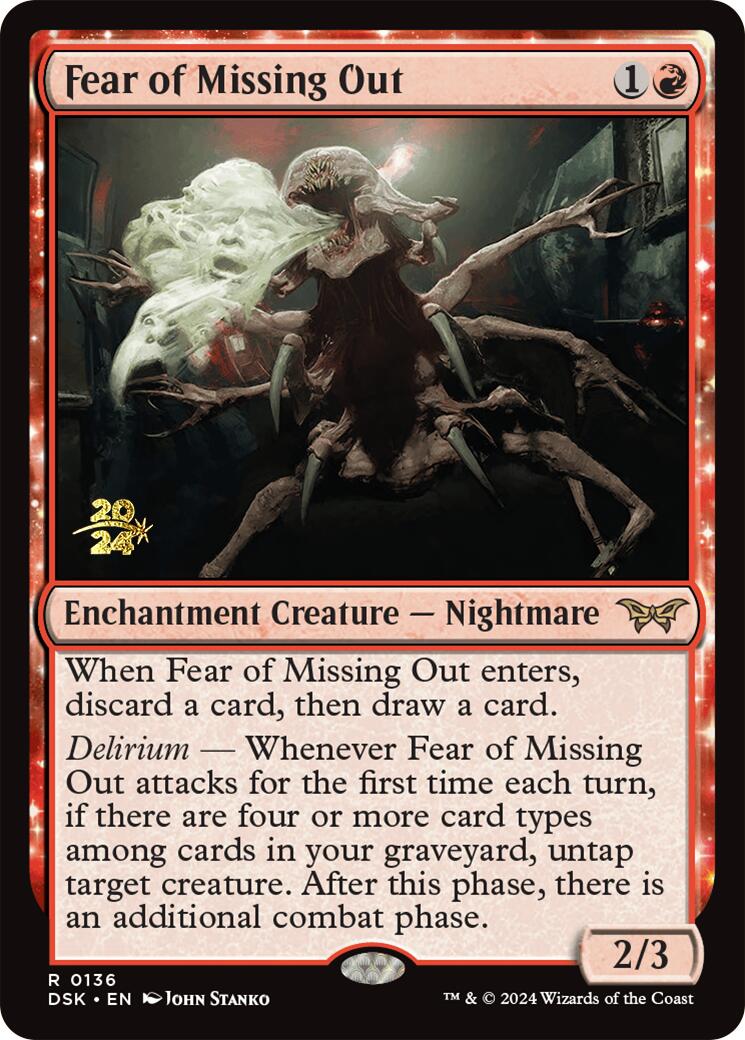 Fear of Missing Out [Duskmourn: House of Horror Prerelease Promos] - Trinity Hobby