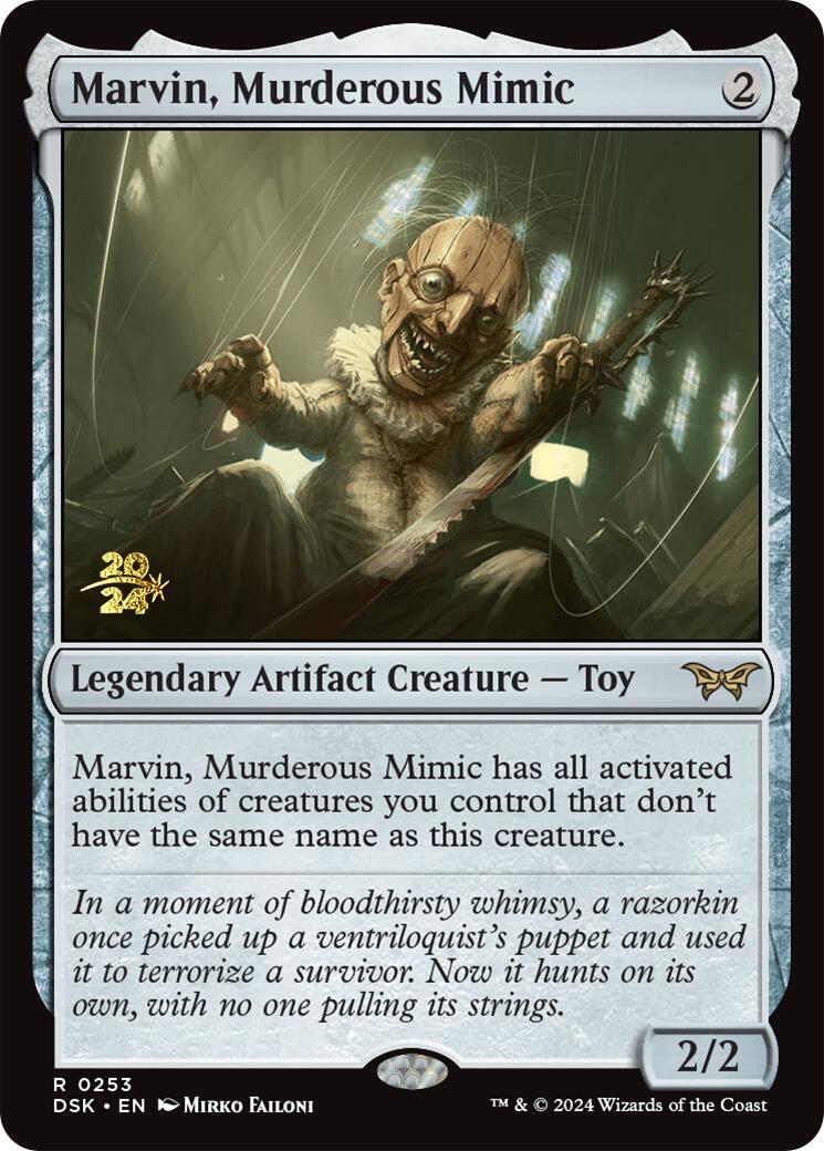 Marvin, Murderous Mimic [Duskmourn: House of Horror Prerelease Promos] - Trinity Hobby