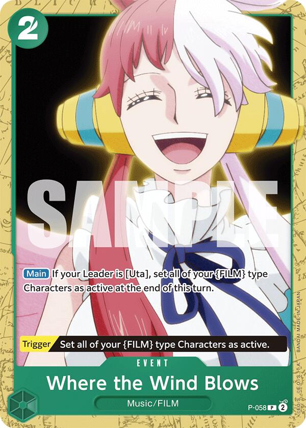 Where the Wind Blows (P-058) - [Starter Deck 16: GREEN Uta] - Trinity Hobby