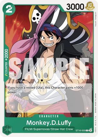 Monkey.D.Luffy (ST16-005) (ST16-005) - [Starter Deck 16: GREEN Uta] - Trinity Hobby