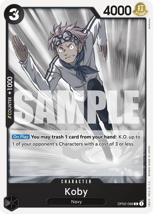 Koby (OP02-098) - [Starter Deck 19: BLACK Smoker] - Trinity Hobby