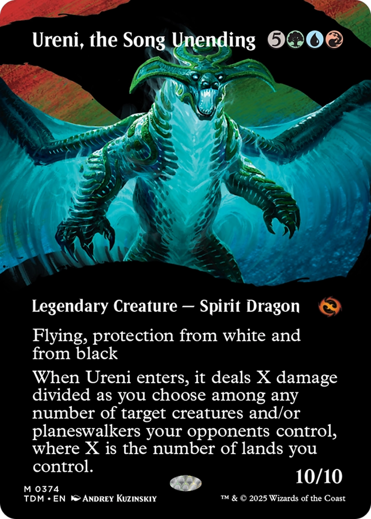 Ureni, the Song Unending  (TDM-374) - [Tarkir: Dragonstorm]: (Showcase) (Borderless) - Trinity Hobby
