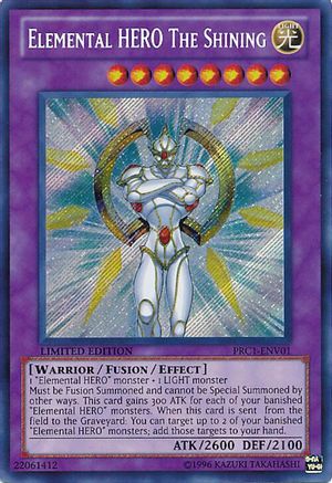 Elemental Hero The Shining [PRC1-ENV01] Secret Rare - Trinity Hobby