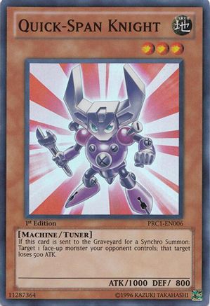 Quick-Span Knight [PRC1-EN006] Super Rare - Trinity Hobby
