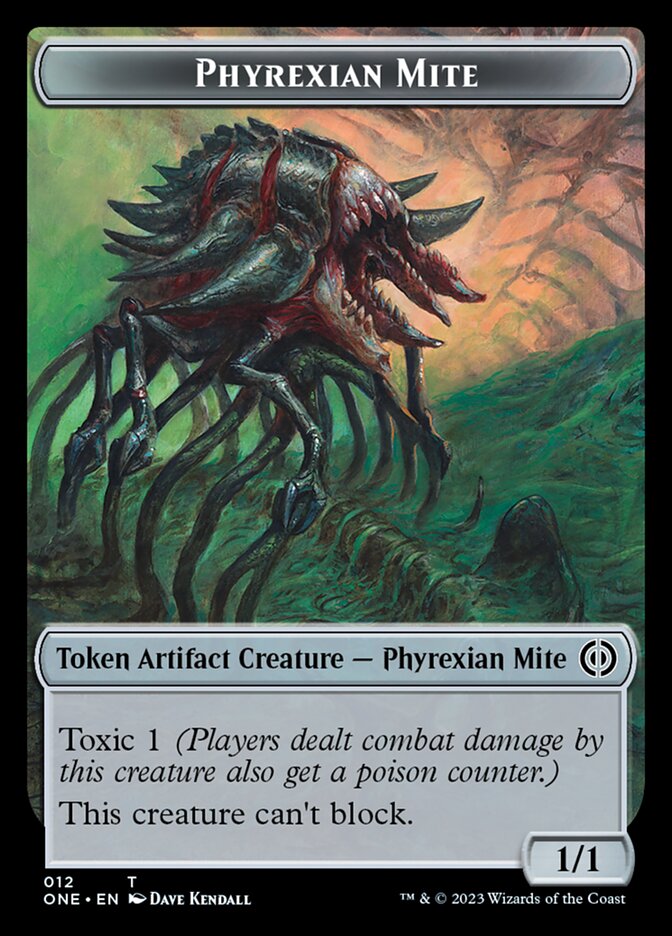 Phyrexian Mite (011) // Phyrexian Mite (012) Double-Sided Token [Phyrexia: All Will Be One Tokens] - Trinity Hobby