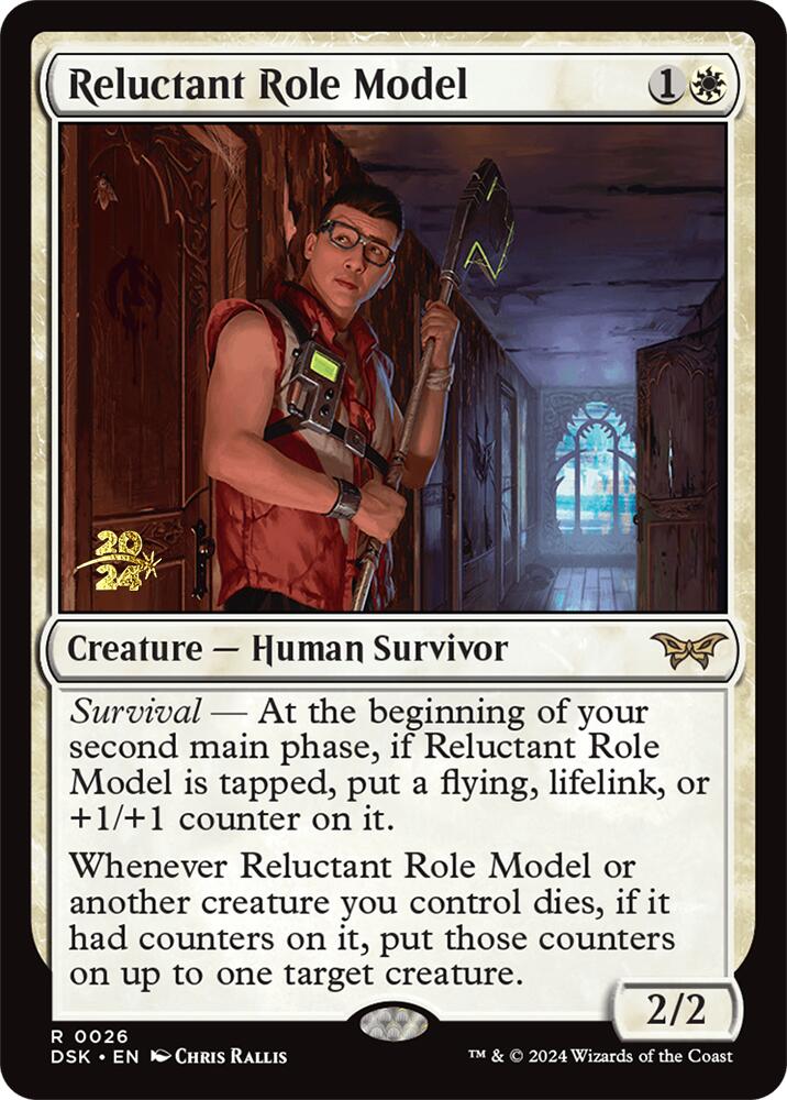 Reluctant Role Model (0026) [Duskmourn: House of Horror Prerelease Promos] - Trinity Hobby