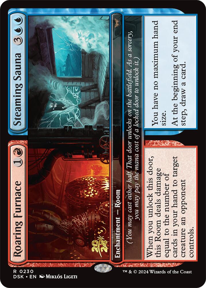 Roaring Furnace // Steaming Sauna [Duskmourn: House of Horror Prerelease Promos] - Trinity Hobby