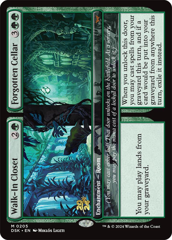 Walk-In Closet // Forgotten Cellar [Duskmourn: House of Horror Prerelease Promos] - Trinity Hobby