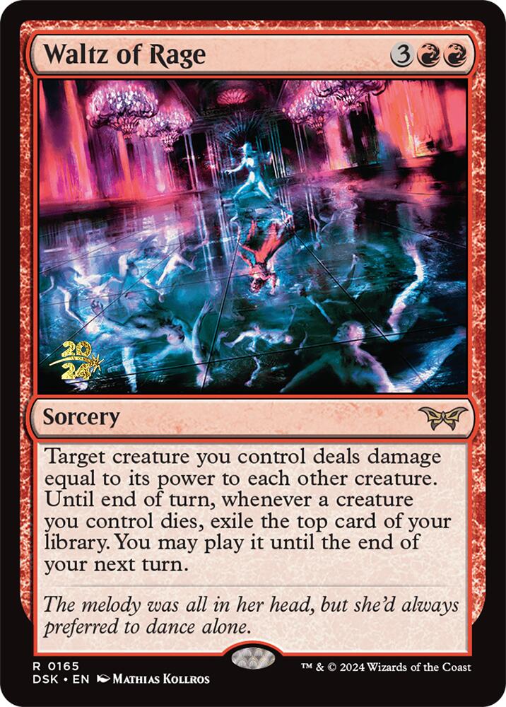 Waltz of Rage [Duskmourn: House of Horror Prerelease Promos] - Trinity Hobby