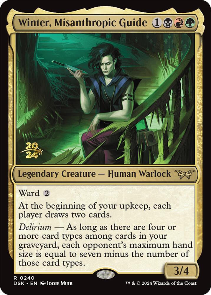 Winter, Misanthropic Guide [Duskmourn: House of Horror Prerelease Promos] - Trinity Hobby