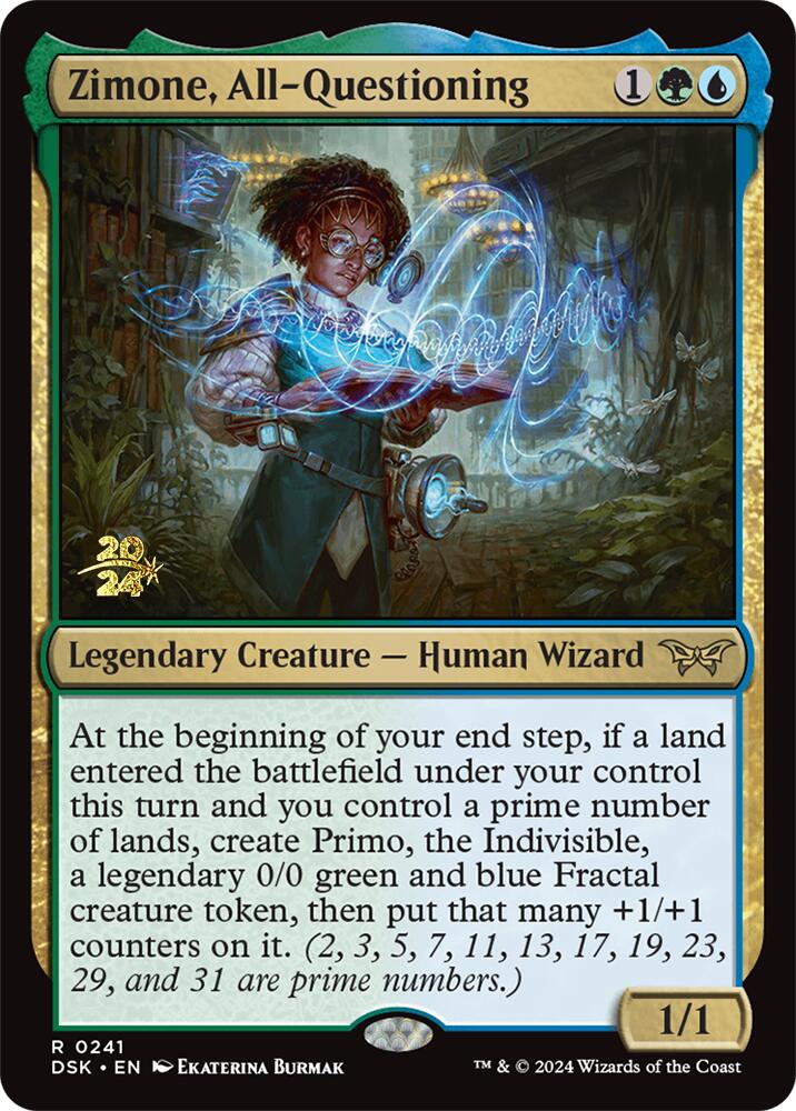 Zimone, All-Questioning [Duskmourn: House of Horror Prerelease Promos] - Trinity Hobby