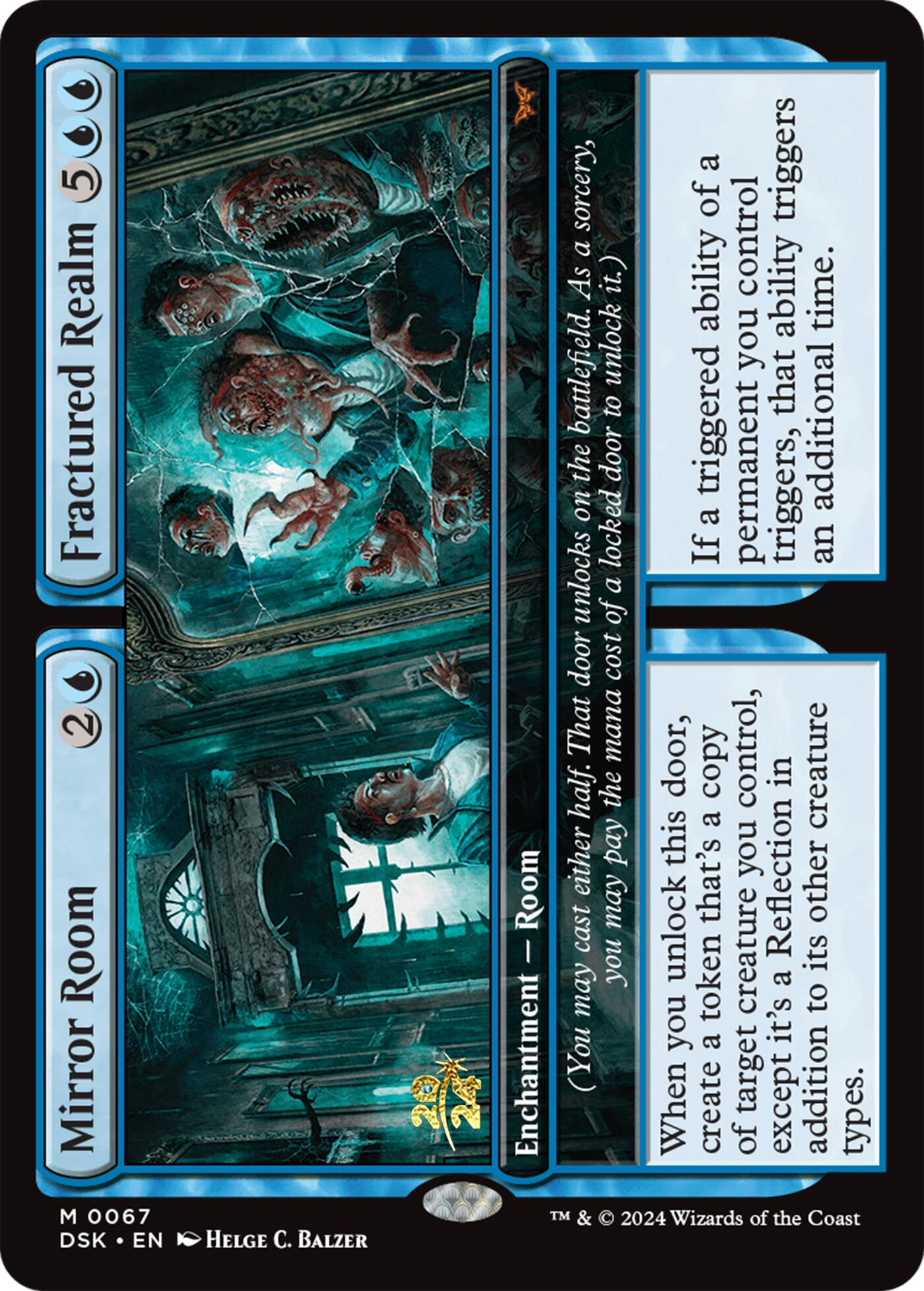 Mirror Room // Fractured Realm [Duskmourn: House of Horror Prerelease Promos] - Trinity Hobby
