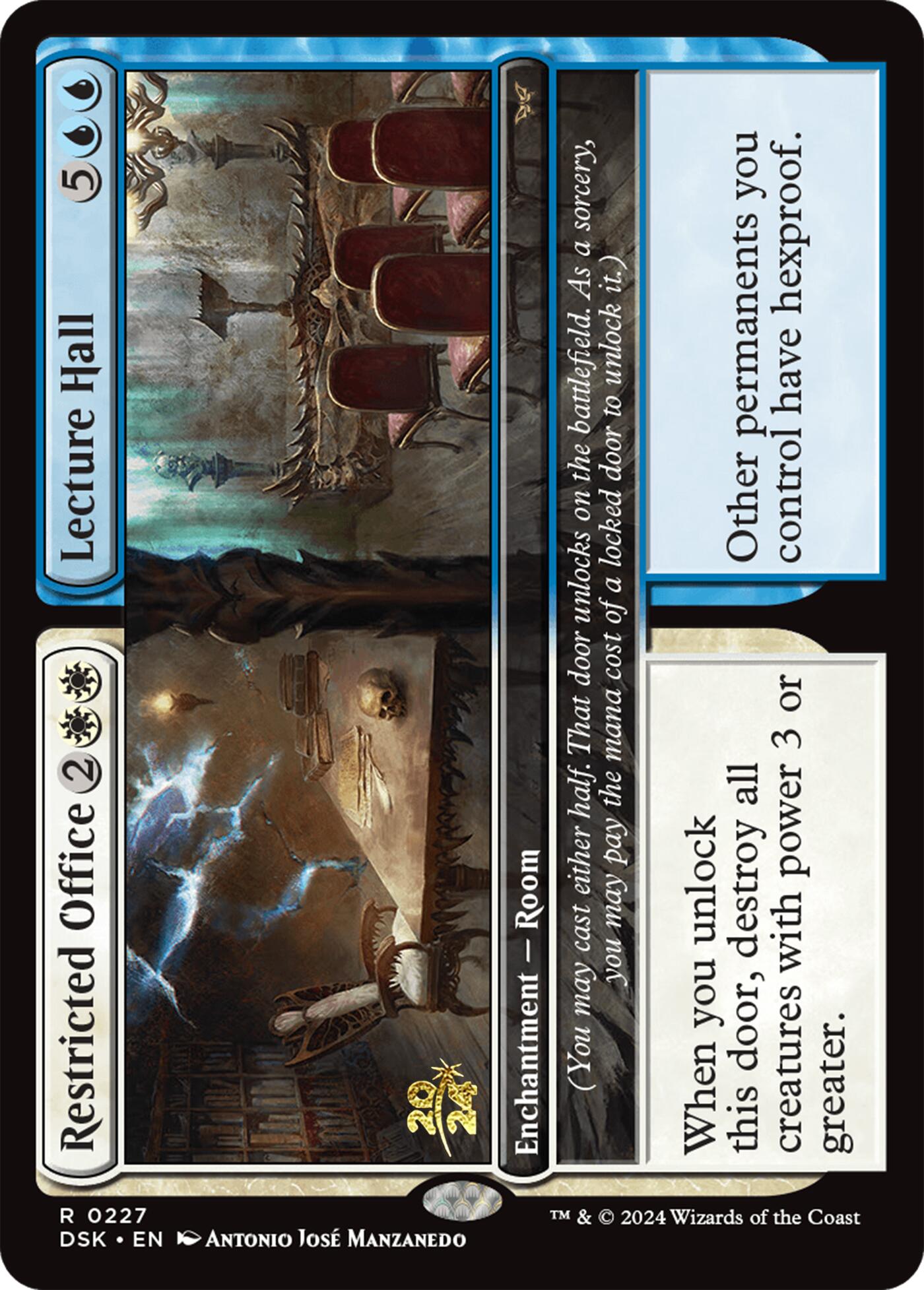 Restricted Office // Lecture Hall [Duskmourn: House of Horror Prerelease Promos] - Trinity Hobby