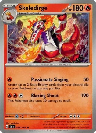 Skeledirge (038/198) (Theme Deck Exclusive) [Scarlet & Violet: Base Set] - Trinity Hobby
