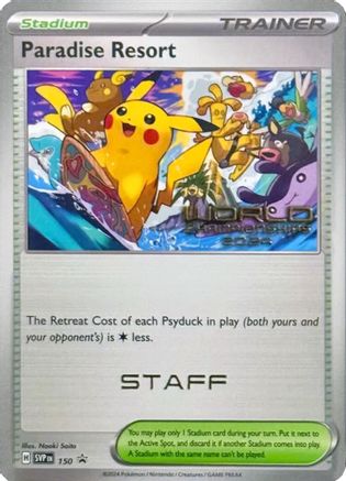 Paradise Resort (150) (World Championships 2024) (Staff) [Scarlet & Violet: Black Star Promos] - Trinity Hobby