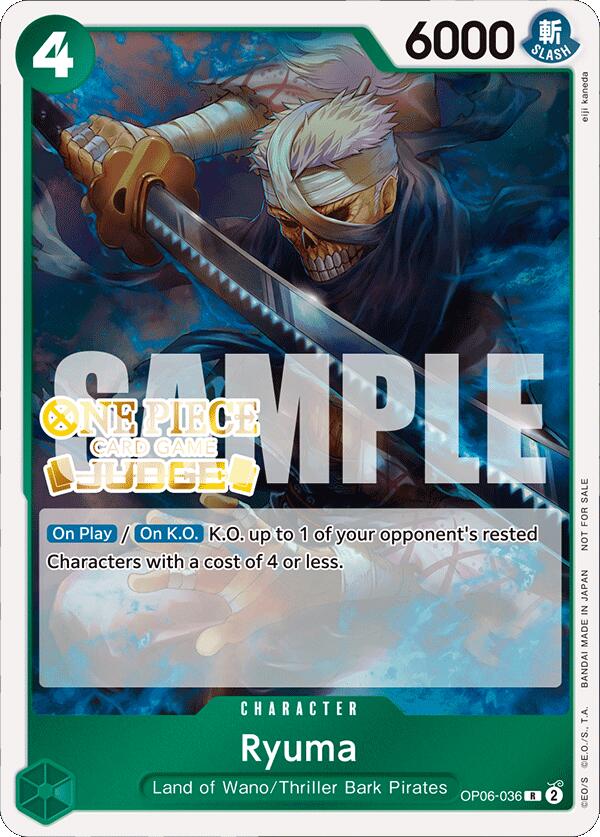 Ryuma (Judge Pack Vol. 4) (OP06-036) - [One Piece Promotion Cards] Foil - Trinity Hobby