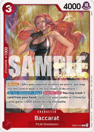 Baccarat (Judge Pack Vol. 4) (OP07-010) - [One Piece Promotion Cards] Foil - Trinity Hobby