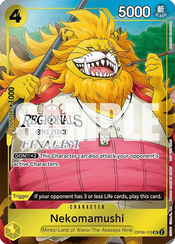 Nekomamushi (Offline Regional 2024 Vol. 3) [Finalist] (OP06-110) - [One Piece Promotion Cards] Foil - Trinity Hobby