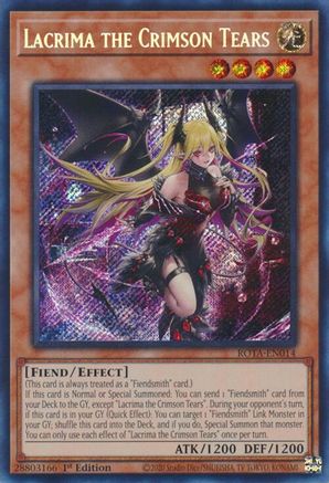 Lacrima the Crimson Tears [ROTA-EN014] Secret Rare - Trinity Hobby