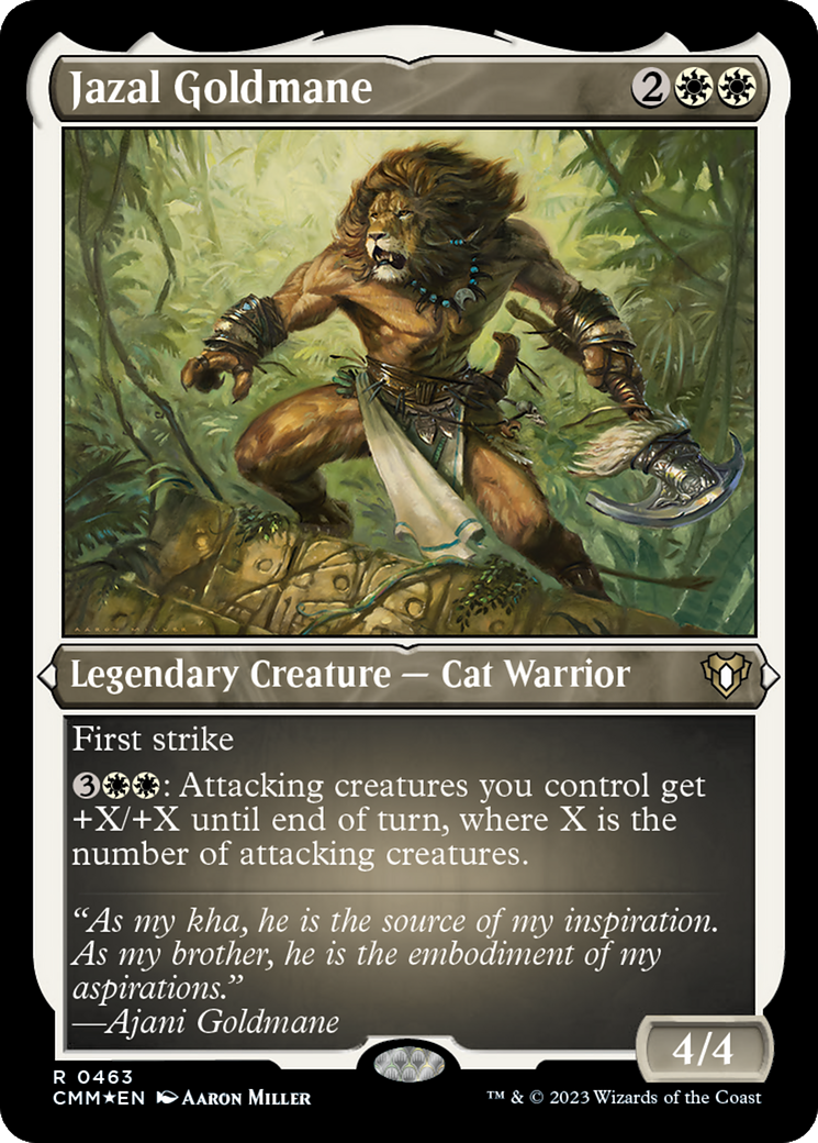 Jazal Goldmane (Foil Etched) [Commander Masters] - Trinity Hobby
