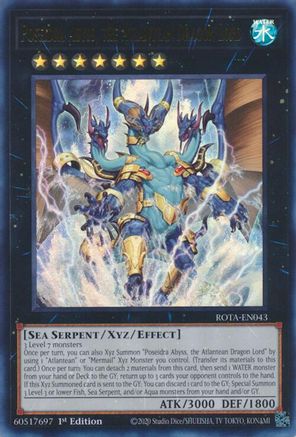 Poseidra Abyss, the Atlantean Dragon Lord [ROTA-EN043] Ultra Rare - Trinity Hobby