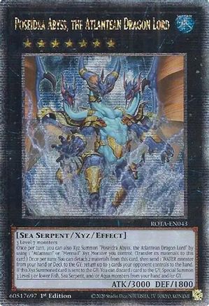 Poseidra Abyss, the Atlantean Dragon Lord (Quarter Century Secret Rare) [ROTA-EN043] Quarter Century Secret Rare - Trinity Hobby