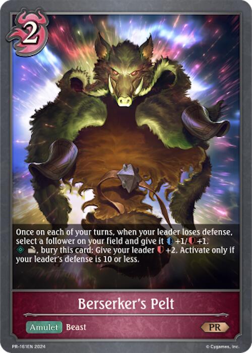 Berserker's Pelt (PR-161EN) [Shadowverse: Evolve Bundles] - Trinity Hobby